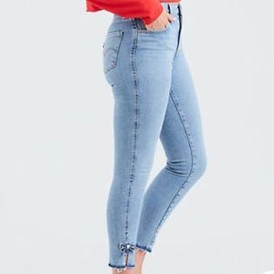 LEVI’S 721 high rise skinny ankle bow jeans